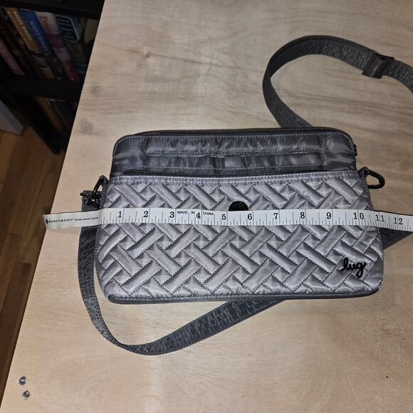 Lug Color Blocked gray Quilted Crossbody - Pirouette convertible bag - Picture 6 of 7